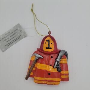 Hobby Lobby Fireman Jacket and Gear Christmas Tree Ornament